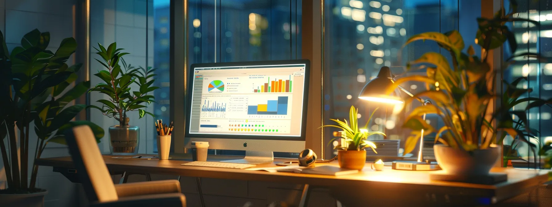 a modern office setting showcases a sleek computer screen displaying an email authentication dashboard, emphasizing the importance of secure outreach with vibrant analytics and metrics glowing in the soft, ambient light of the workspace. a modern office setting showcases a sleek computer screen displaying an email authentication dashboard, emphasizing the importance of secure outreach with vibrant analytics and metrics glowing in the soft, ambient light of the workspace.