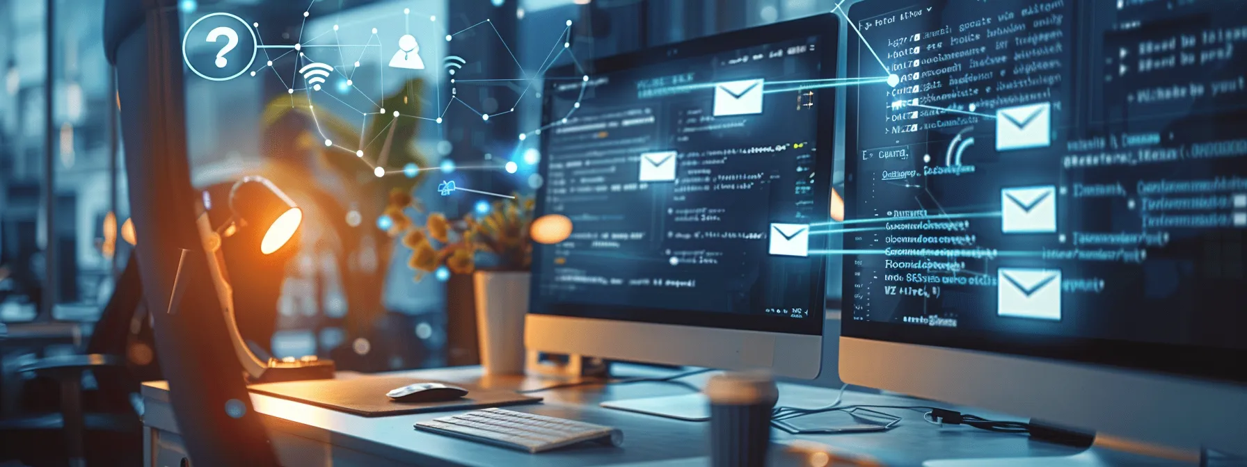 a sleek, modern office workspace showcases a computer screen displaying an email client with highlighted smtp settings, accompanied by a thoughtfully arranged organizational chart and digital security icons symbolizing troubleshooting for authentication issues. a sleek, modern office workspace showcases a computer screen displaying an email client with highlighted smtp settings, accompanied by a thoughtfully arranged organizational chart and digital security icons symbolizing troubleshooting for authentication issues.